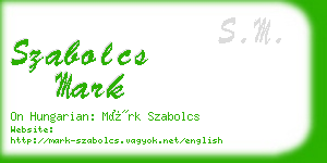 szabolcs mark business card